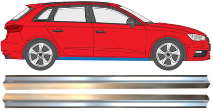 Reparatie dorpel onderste deel voor Audi A3 8V 2012-2020 / Links + Rechts / Set