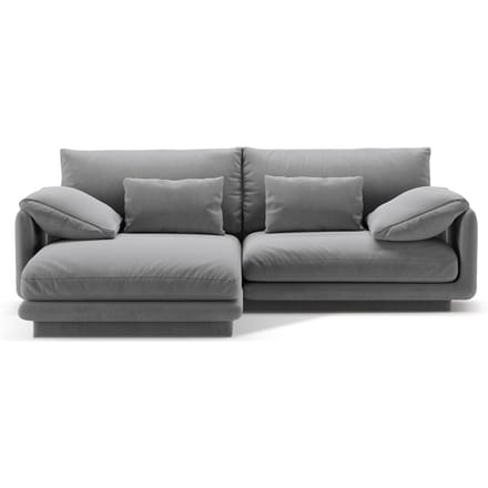 3-zits hoekbank Torino links velvet | Micadoni