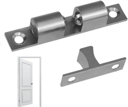 Kogeldeursluiting - Kastdeur sluiting - Meubels sluiten - Verstelbare veersterkte - 6 cm - Zilver