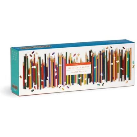 Frank Lloyd Wright Colored Pencils Shaped 1000 Piece Panoramic Puzzle - Galison