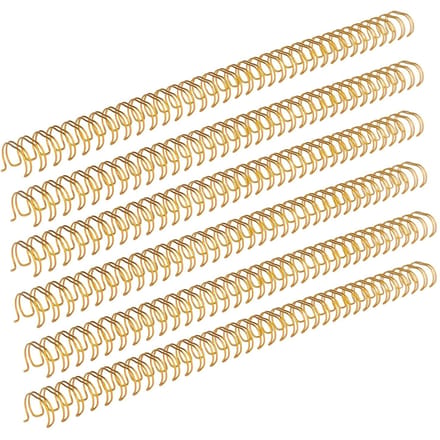 Dubbeldraads bindrug 1 2in diameter 34 lussen 3:1 Steek 100 Vel Capaciteit IJzerdraad Bindring goud