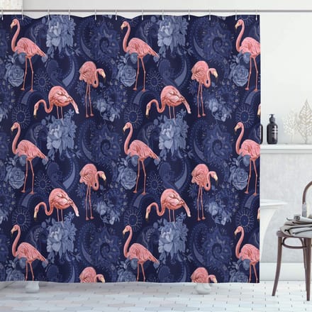 ABAKUHAUS Jacobeaans Douchegordijn – indigo roze – 175x200 cm