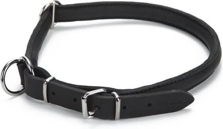 Beeztees leren halsband Djenga. Zwart. 59 cm.