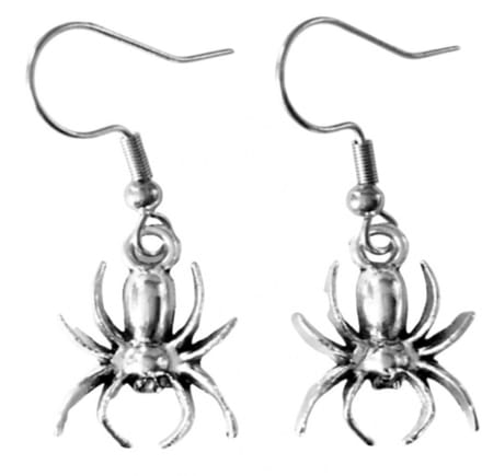 Oorbellen- Spin- zilverkleur- Lang- Charme Bijoux