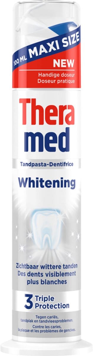 Theramed - Tandpasta dispenser White - 6 x 100 ml - Voordeelverpakking