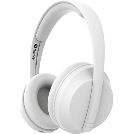 Denver BTH-235W On Ear headset Bluetooth, Draadloos Stereo Wit Headset, Volumeregeling, Afstandsbediening, Indicator voor batterijstatus Mobiele...