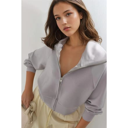 Ontspannen Pasvorm Met Rits Sweatshirt
