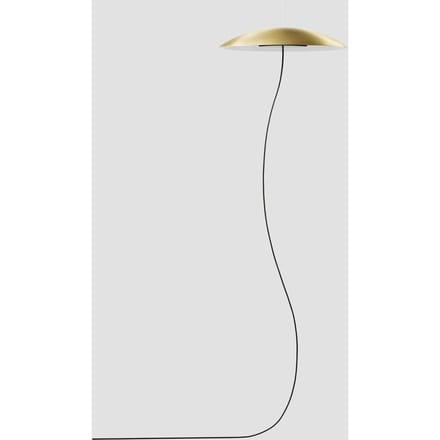 LEDS-C4 Noway Single LED vloerlamp gebogen, goud