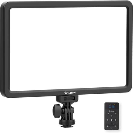 VIJIM VL192 Draagbare Flat Panel Light LED Video Light 2500K-9000K Bi-color Temperatuur Dimbaar USB zwart