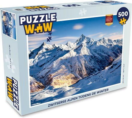 Puzzel Zwitserse Alpen tijdens de winter - Legpuzzel - Puzzel 500 stukjes
