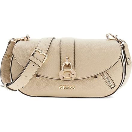 GUESS schoudertas Jessa Flap Crossbody Bag Taupe