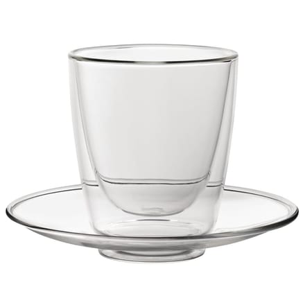 Utopia Dubbelwandig Cappuccinoglas En Schotel 220ml (6 stuks)