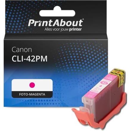 PrintAbout Inktcartridge CLI-42PM Foto-magenta geschikt voor Canon