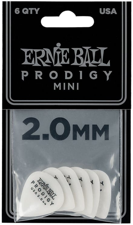 Ernie Ball - Prodigy Mini White - Plectrum set - 2.00 mm