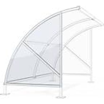 Zijwand voor luifelsysteem model Bamberg transparant B 2040/4080 mm, links, polycarbonaat