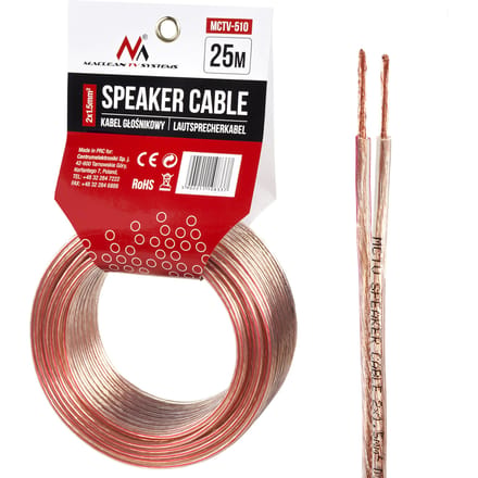2*1.5mm2/48*0.20CCA 3.5*7.0mm Maclean MCTV-510 Luidsprekerkabel Roze