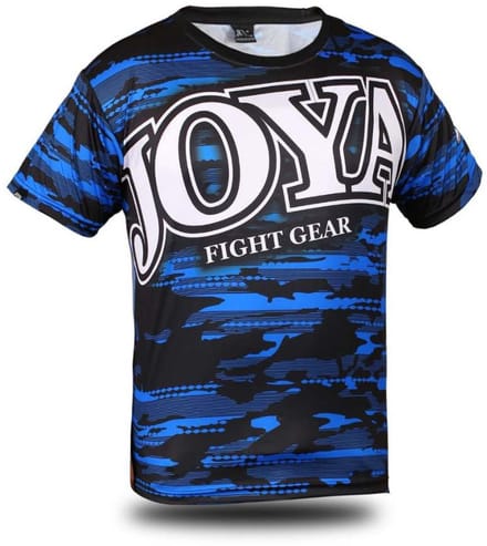 Joya Camo V2 Sportshirt - Polyester - Zwart/Blauw