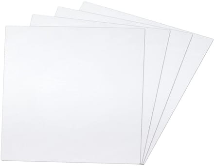 Set van 4 Mouldable Plastic Plates - Witte Mallen, 1.5mm Dikte, 30x30cm voor Creatief Gebruik