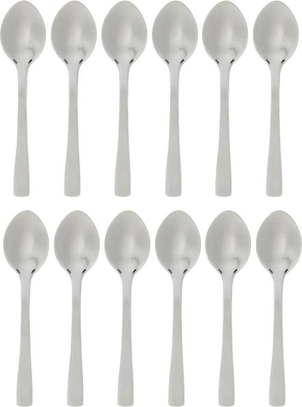Secret de Gourmet Koffielepels/theelepels - 12 stuks - RVS - 9,5 cm