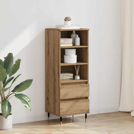 vidaXL Highboard Artisan Eiken 40 x 36 x 110 cm Bewerkt hout