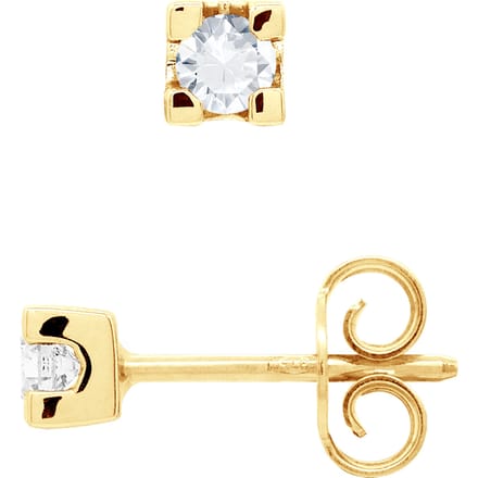 Oorbellen 0,20 Solitaire Diamond 18K Yellow Gold Cts