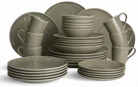 Dutch Rose Organic Dutch Rose Set 36 Delig Servies Olijf