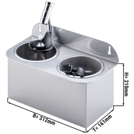 GGM Gastro Eisportioniererdusche mit Portioniererdusche & integr. Wasserstrahl-Regler Zilver