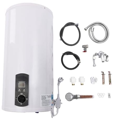 Elektrische Boiler - Waterverwarmer Tank - Direct Warm Water - Instelbare Temperatuur - 50 Liter Capaciteit - Wit