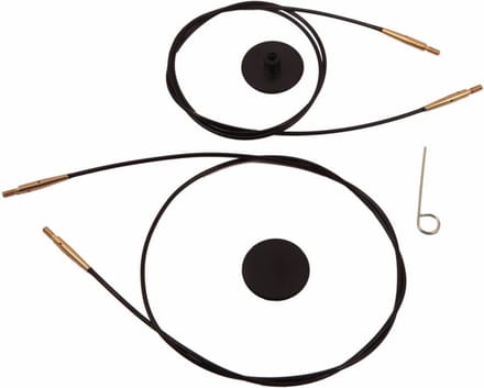 KnitPro Kabel met connector 80cm zwart-goud.