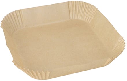 100 Bakpapier 20 cm x 20 cm x 4,5 cm bruin voor heteluchtfriteuses