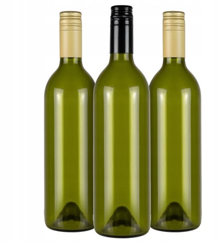 Bimberek - Wijnfles 750ml - Set van 10 - Olive Kleur - Met Dop