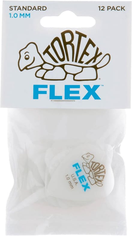 Dunlop 428P100 Tortex Flex Standard Plectrum 1.00mm 12-Pack - Plectra, zakje met 12 stuks