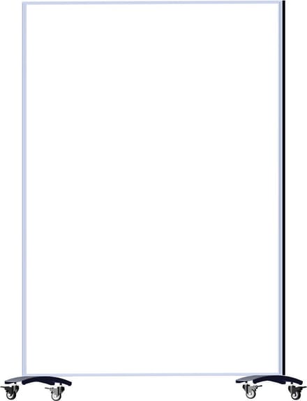 IVOL Mobiele Scheidingswand 120x160 cm - Akoestisch paneel - Whiteboard - Grijs