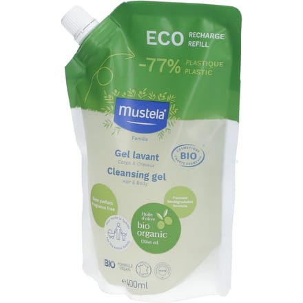 Mustela Familie Wasgel Haar & Lichaam Bio Refill 400