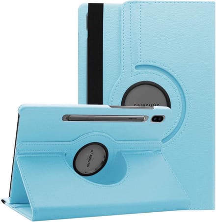 LuxeBass Tablet hoesje 360 - Licht Blauw geschikt voor Samsung Galaxy Tab S7 Plus