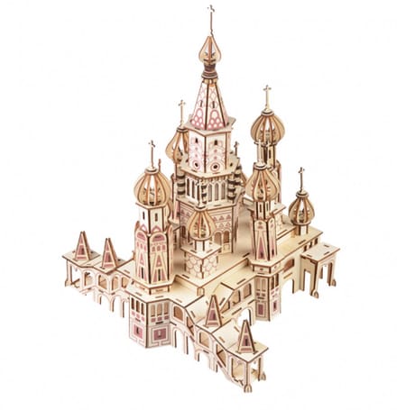 Kitcreatives Basiliek Kathedraal Moskou - Houten bouwpakket - 492 onderdelen