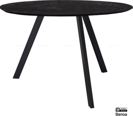 Eettafel Berlin Rond mangohout 150 cm - Zwart