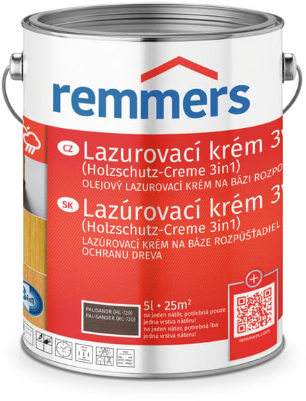 Remmers - Lasuurcrème 3-in-1 5 l, palissander