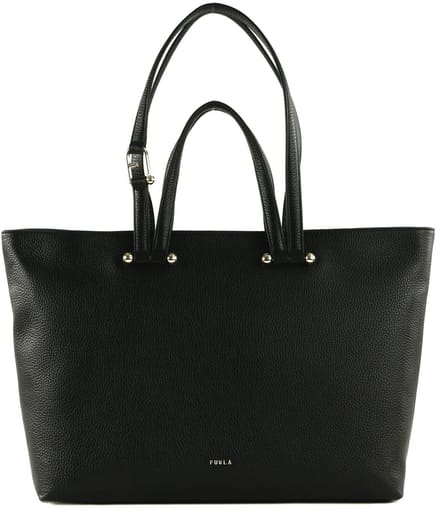 FURLA Leren schoudertas handtas Duetto Tote Nero zwart
