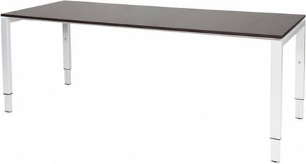 Verstelbaar Bureau - Domino 200x80 logan - wit frame