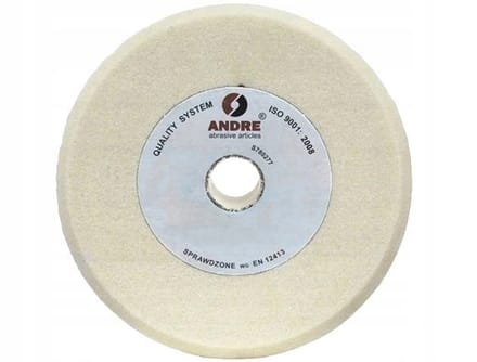 ANDRE - Slijpschijf - Type 1C (met schuine kant) - 125 x 8 x 20 mm - 99A 60K - Wit edelkorund