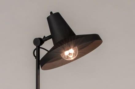 Lumidora Vloerlamp 74385 - JESSE - E27 - Zwart - Metaal
