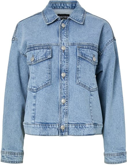 PIECES - PCELMA DENIM JACKET NOOS BC - Dames - Gewatteerde jassen