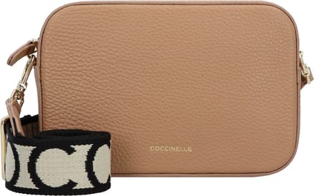 COCCINELLE Leren Schoudertas Tebe Crossover Bag Skin Lichtbruin