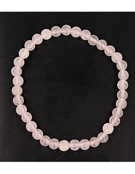 Roze kwarts kralen kinderarmbandje 4 mm