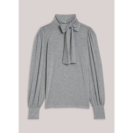 Summum 3s5235-30644 825 top scarf soft lurex mid grey