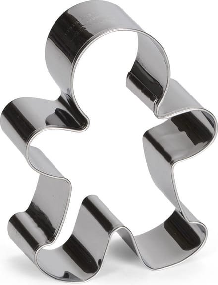 uitsteekvorm Speculaaspop 7 cm RVS zilver