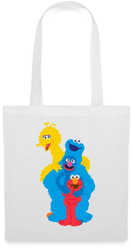 Sesamstraat Elmo Grobi Koekiemonster En Bibo Tas Van Stof Schoudertas