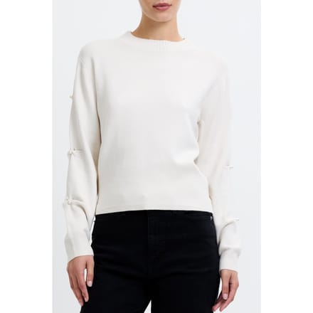 French Connection Babysoft Pearl Slv Crew Classic Cream Taglia: S | Maglioni a maglia Outlet | Donna | Bianco