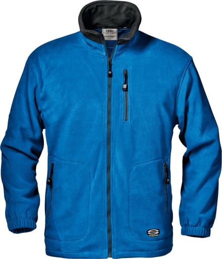 SIR SAFETY MICROFLEECE Microfleece Rits Werktrui HEREN Veiligheidstrui Blauw Groen - Ademend - Winddicht - Nylon Voering